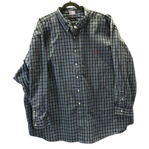 Polo Ralph Lauren Shirt Oxford Long Sleeve Button Down Plaid Green Mens 4XB